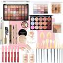 All in One Makeup Kit for Women Full Kit, Make Up Gift Set for Teens & Girls, Makeup Essential Bundle Include Foundation Eyeshadow Powder Contour Palette Lipstick Eyeliner Mascara Cosmetic Brush Set (40-Box)