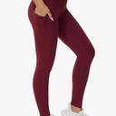 THE GYM PEOPLE Thick High Waist Yoga Pants with Pockets, Tummy Control Workout Running Yoga Leggings for Women M