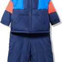 Carter's Toddler Boys Warm, Water-Resistant 2 Piece Snow Pant & Jacket Snowsuit, Navy/Royal/Red,  Size 4T