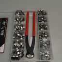 250PCS 14 Sizes Single Ear Hose Clamp, 5.3-33.1mm 304 Stainless Steel Ear Clamp Kit with Ear Clamp Pincer, Stepless Hose Clamps Cinch Rings for Automotive, Home Appliance Line, Outdoor, and Plumbing