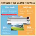 Laminator Machine 11X17 with 70Letter Size Laminating Sheets for A3/A4,13Inch Wide Thermal Hot&Cold 2Roller Lamination Laminated 3-5mil for Office Home School Teacher,with Paper Cutter,Corner Rounder