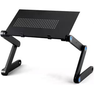Adjustable Laptop Computer Lap Desk Portable Multifunctional Cooling Ergonomic Vented Table TV Bed Tray Stand Mount Holder(480 * 260mm, Black)