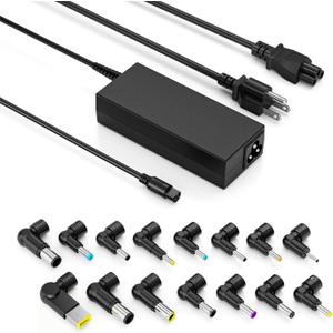 90W Universal Laptop Charger AC Adapter Compatible with Lenovo HP Dell ASUS Acer Samsung Sony Fujitsu Toshiba IBM Gateway Notebook Ultrabook Chromebook Latitude, Inspiron Pavilion Series