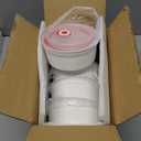 MALACASA Ramekins with Lids 8 oz - Set of 6, White Porcelain Creme Brulee Souffle Ramekins with Covers, Ceramic Custard Cups for Baking, Dishwasher and Oven Safe, Series RAMEKIN-DISH