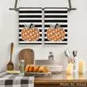 4 x Artoid Mode Orange Pumpkin Stripe Fall Kitchen Towels Set of 2 18x26 Inch