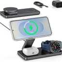 Qi2 25W Magnetic Wireless Charger for Samsung, 3 in 1 Fast Charging Station Compatible with MagSafe for Galaxy S26/S25/S24/S23/Ultra/Plus/Z Fold/Flip 8, Watch Ultra/8/7/6/5 & Buds with 35W Adapter