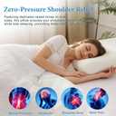 Cervical Neck Pillow for Pain Relief, Odorless Memory Foam Pillow with Cooling Cover & Dual Height, Ergonomic Contour for Neck & Shoulder Support, for Side, Back & Stomach Sleepers