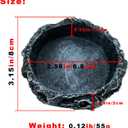 2 Pack Reptile Feeding Dish Corner Bowl, Reptile Water Dish Food Bowl Feeding Terrarium Bowls for Bearded Dragon Lizard Frog Gecko Tortoise Hermit Crab