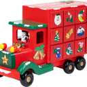 Advent Calendar Storage Truck Christmas Decoration - 14" - Red