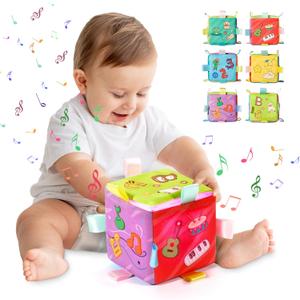 Baby Music Toys, Gravity Sensing Hexahedron Musical Toy for Newborn Infant Babies Boys & Girls 0-36 Months,Toddlers Early Education Puzzle Cognitive 0-6 Months,Soothing Toys 12-18 Months