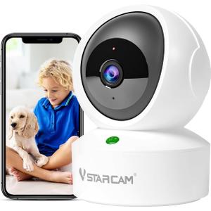 VSTARCAM 2K QHD Security Camera Indoor, Room Camera Baby Monitor 360 for Home Security, WiFi Camera with 2.4 GHz Wi-Fi, One-Touch Call, Smart Motion Tracking, IR Night Vision 05
