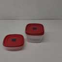 Rubbermaid Easy Find Lids 3-Cup Food Storage Containers with Red Vented Lids (Pack of 3 Containers)