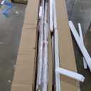 VECELO Twin Over Twin Bunk Bed with Trundle, Metal Bunkbeds with Ladder and Full-Length Guardrail, Noise Free, No Box Spring Needed, Off White