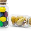 Small Glass Bottles with Cork Stoppers, Mini Vials Cork, Tiny Glass Jars for Favors Wedding Party Supplies DIY Crafts, Baby Shower Favors, School Projects (48)