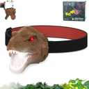 Dinosaur Headlamp for Kids Flashlight Led Headlights Roar & Silent Mode, T-Rex Dinosaur Toys for Kids 3-5 4-6 5-7 6-8, Camping Gear, Easter Gifts for Boys Girls Adults
