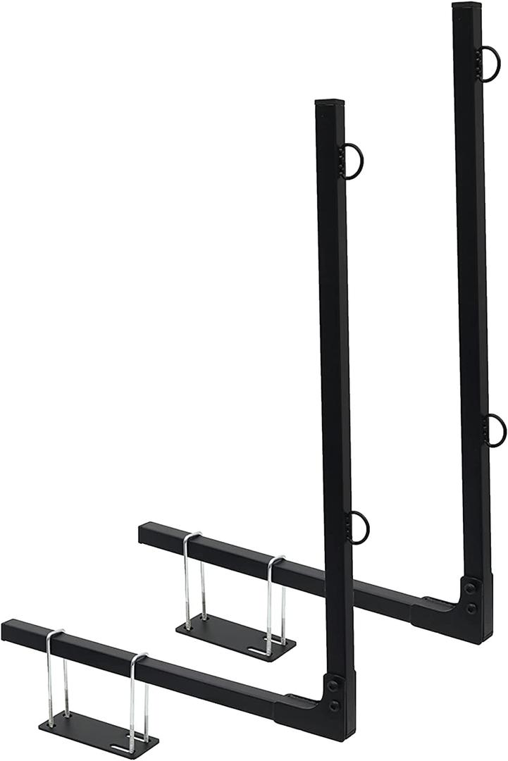 TonGass Upgraded Foldable RV Tote Tank Carrier Compatible with 15, 21, 28, and 36 Gallons Rhino Tote Tank, Universal Fit Mounts on 4" or 4.5" Square RV Bumpers - Includes Complete Hardware and Straps
