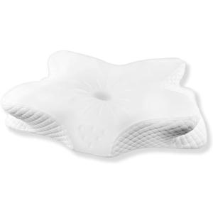 Neck Pillow for Neck Pain Relief, Memory Foam Support Pillow with Ergonomic Profile, Adjustable Pillow for Comfortable Sleep, Cooling Pillow with Breathable Cover, Laundered Pillowcase Pillow