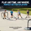 Premier Sports - Kids Hockey Set (4) Sticks, (2) Mini Goals, (1) Foam & (1) Standard Balls Complete Beginner Set for Ages 3-9