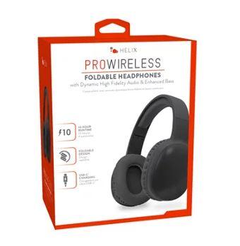 Helix Pro Wireless Foldable Bluetooth Headphones - Black