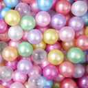 Ball Pit Balls for Toddlers, 500 Pack – Crush Proof, BPA Free & Non-Toxic Safe Play Toys for Boys & Girls Play Tent, Kiddie Pool, Backyard, Birthday Party Decoration, Round - 10 Pearl Colors