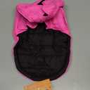 Lelepet Reversible Dog Coat Waterproof Dog Jacket Windproof Puffer Vest for Winter Warm Lightweight Coats for Small Dogs Adjustbale Hook & Loop Pet Apparel with Leash Hole, Pug, Rose Red, Medium