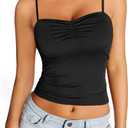 Avidlove Sexy Camisoles Tank Tops for Women Cute Spaghetti Strap Crop Ruched Tube Top (L)