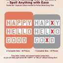 2 Pack Letter Stencils for Painting  84PCS Reusable Alphabet & Number Stencil Kit  Interlocking Plastic Templates for DIY Signs, Posters, Fabric, Wood, Wall  3 Inch