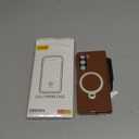 for Galaxy Z Fold 7 Case Luxury Leather with Screen Protector [Hinge Protection],Fit for Magsafe,Magnetic Kickstand & Ring Holder for Samsung Zfold 7 Case Brown