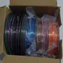 AMOLEN Silk PLA 3D Printer Filament Bundle, Shiny Dual Color Filament 1.75mm Pack, Multi Color Change 3D Printing Filament for Most FDM 3D Printer, 4 Spools 200g Each (Dual Red Gold/Red Green/Red Blue/Blue Green)