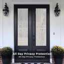 NINETREX Window Privacy Film,Frosted Glass Window Film,Window Frosting Film,Decorative Front Door Coverings Non-Adhesive Anti-UV Window Sticker for Home Office,Stripe Pattern,23.6 x 78.7Inches