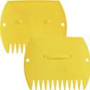 Garden and Yard Leaf Scoops Hand Rakes Large Sized, Multiple Leaves Lawn Debris and Trash Pick Up Good Use 1 Pair, Yellow