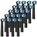 GENKENT 20 Replacement Heads, Toothbrush Heads Compatible with Oral B, Black (1 Count (Pack of 20))