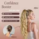 Ponytail Extension, 26 Inch Claw Clip in Hair Extensions, Hold Securely Tangle-Free,Long Wavy Natural Looking Synthetic Pony Tails for Daily Use (Light Blonde Highlight, 26 Inch)