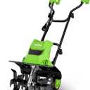 WORKPRO Corded Electric Garden Tiller & Cultivator, 16" Tilling Width & 8.7" Depth, 12.5A Corded Rototiller, 6 Steel Tines, 4-Position Adjustable Wheels, for Garden, Lawn & Flower Beds