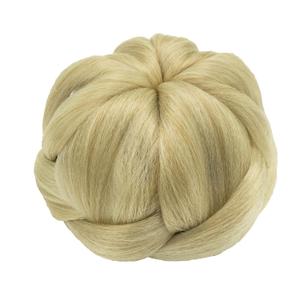 IMISSU Small Size Braided Chignon Dancer Hair Cover Donut Hairpieces Scrunchies Hair Bun Wig Updo Wedding Party for Women (M3 Dirty Blonde)