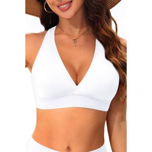 Tempt Me Women Halter Bikini Top Push Up Swimsuit Top Only, XL