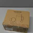 vicrays Ceramic Tea Mug Infuser - Large Cup 16 oz Hot Loose Steeping Handle Teacup with Leaf Infuser Spoon Lid - Tall Glazed Strainer Coffee Mug Microwave Safe - Green