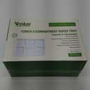 Vplus 100% Compostable 5 Compartment Paper Plates, 100 Pack, 12.5 x 8.6 inch Disposable School Lunch Trays, Eco-Friendly Bagasse Plates for Buffet, and Party