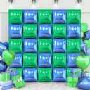 30PCS Double Sided Square Foil Balloons Wall,19 Inches Chrome Foil Balloons Tunnel Arch Garland Kit for Birthday,Anniversary,Wedding,Graduation Party Background Graduation Party Decoration (Red Green and Blue Lightblue)