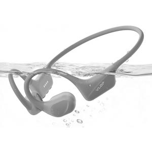 Bone Conduction Swimming Headphones - IP68 Waterproof, Open-Ear MP3 Headphones with 32GB Memory, Bluetooth 6.0 Wireless Sport Headset for Running & Cycling, 8H Playtime(Gray, Standard)