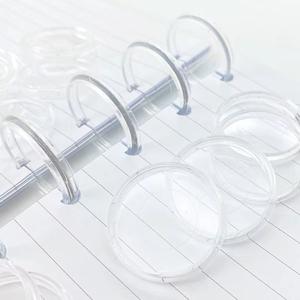 36 Pieces (2",13/8",1") Clear Discbound Discs Plastic Binder Rings Expansion Discs Notebooks Planner Discs Binder Accessories Disc Binder System Book Binding Discs for Planner Scrapbooking Supplies