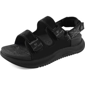 ONCAI Orthopedic Sandals Women with Arch Support Ladies Orthotic Recovery Walking Sandals Comfort Plantar Fasciitis Water Hiking Sandal for Woman 2026 Light Weight Outdoor Platform Shoes Black Size 6