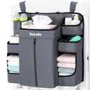 Sweeby Diaper Organizer for Changing Table and Crib - Nursery Diaper Stacker Hanging Caddy for Baby Essentials (Grey)