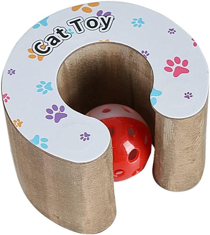 Magic Organ Cat Scratch Board Cat Toy with Bell Cat Grinding Claw Cat Climbing Frame Cat Scratch Toy Cat Scratcher Lounge Bed (White)