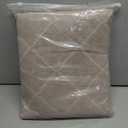 KOUFALL Brown Curtins 108 Inch Length for Living Room Bedroom,Semi Sheer Privacy Taupe Khaki Modern Geometric Design Patterned Light Filtering Extra Long Curtains Window Drapes for Large House