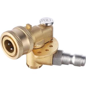 Meteor Blast Pivoting Coupler, 120 Degree with 5 Angles, heavy duty design and Stainless Steel Safety Lock for Pressure Washer Spray Nozzle, Clean Hard to Reach Area, 5000PSI, 1/4 Quick Connect