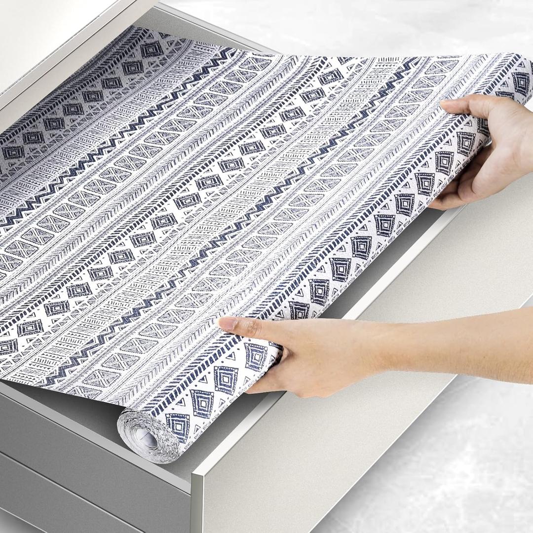 Shelf Liners for Cabinets Non Adhesive Kitchen Shelf Liner Wire Shelf Liner 12 in X 10 FT, Waterproof Washable Mats Protect Dresser Shelves Cupboard Bathroom Cabinets (11.8"W x 118.1"L)