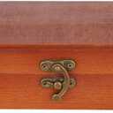 Art Supply Wooden Storage Box, Small Vintage Storage Box with Hinged Lid and Lock for Pastels Pencils Pens Markers Brushes Storage