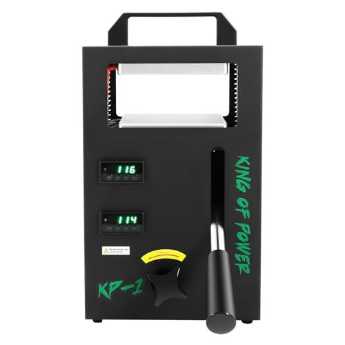 Hydraulic Heat Press Machine, 300W Portable Manual Heat Press Machine with LED Display and Liftable Handle, Heavy-Duty Heat Press for Oil Extraction, Printed Fabrics