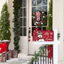 Christmas Snowman Mailbox Cover 25.5x21 Inch, Let It Snow Post Letter Box Covers, Holiday Xmas Magnetic Waterproof Mail Wraps for Outdoor Yard Garden Oversized Mailbox Decor